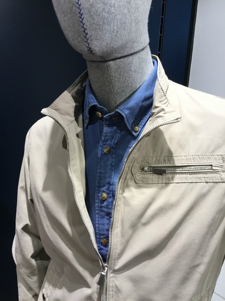 cazadora algodon beige